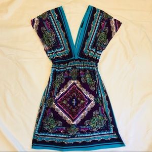 Bright colored tunic dress Size M